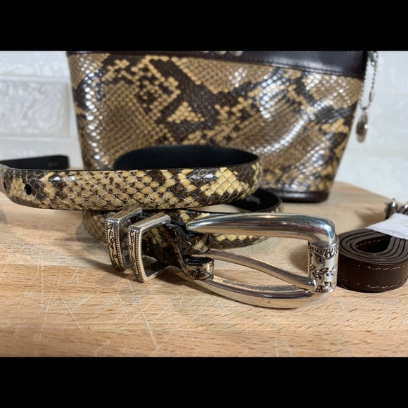 One World Brighton Snakeskin Wristlet and Belt - Picture 4 of 14